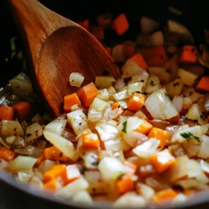 A bowl of bright, flavorful Carrot Parsnip Soup, served with a dollop of sour cream and a sprinkle of fresh parsley for garnish.