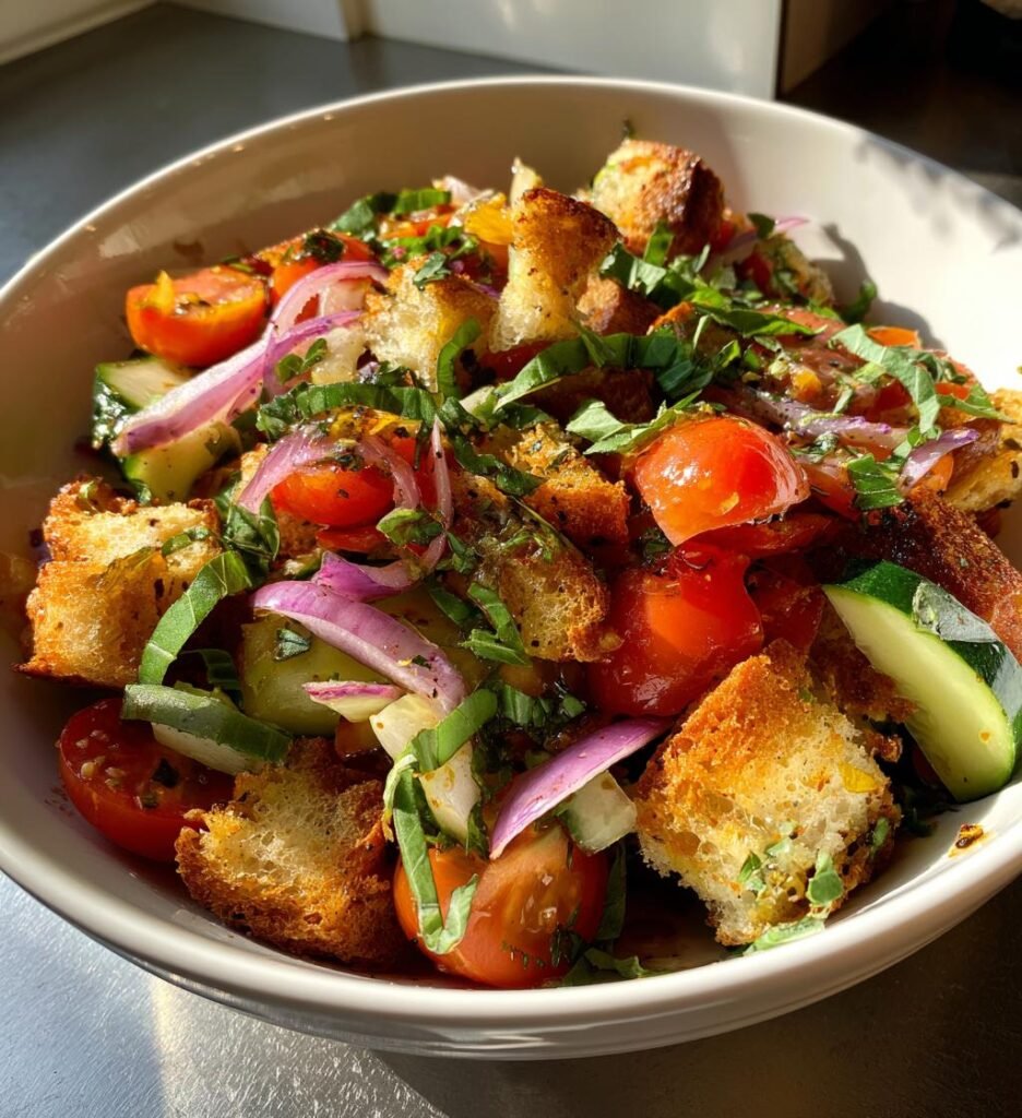Panzanella (włoska sałatka z chleba i pomidorów)
