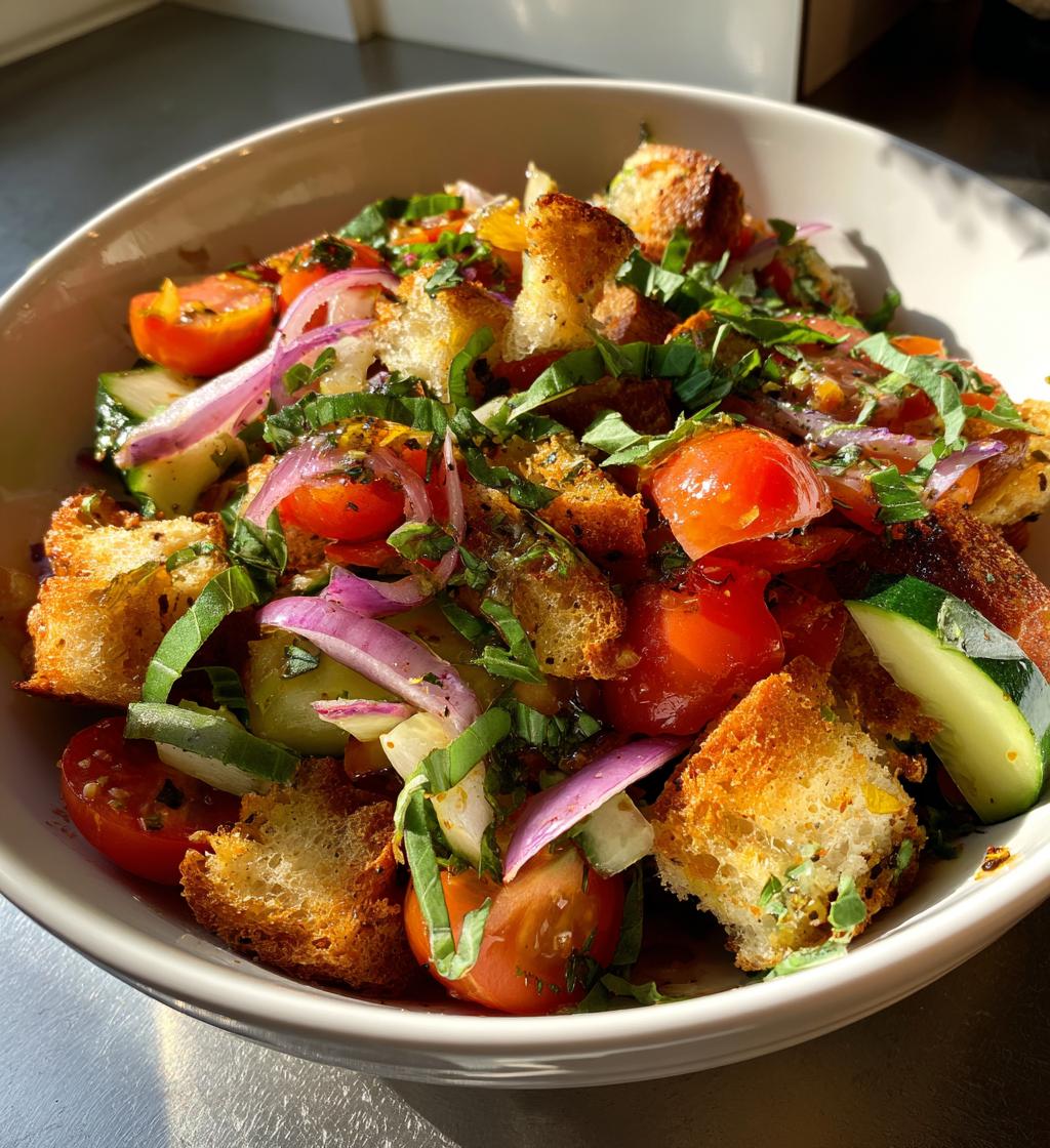 Panzanella (włoska sałatka z chleba i pomidorów)