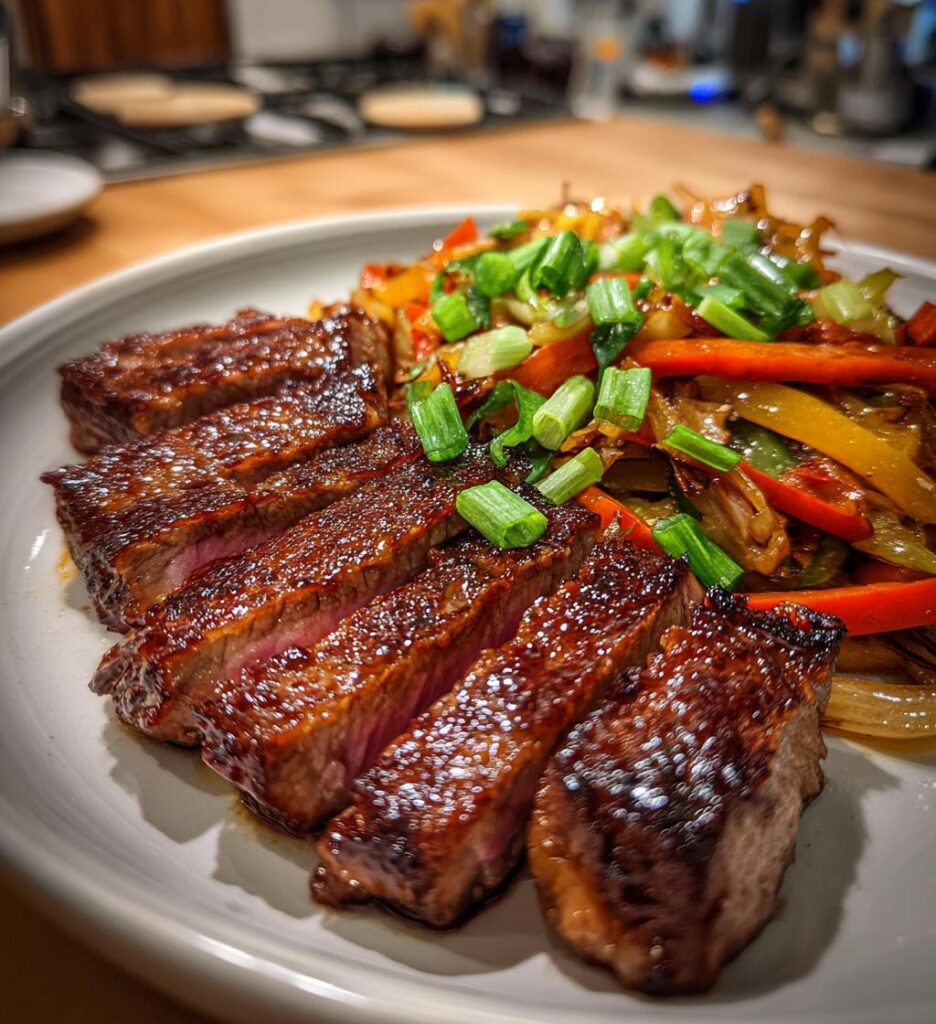 Stek hibachi w stylu japońskiej restauracji