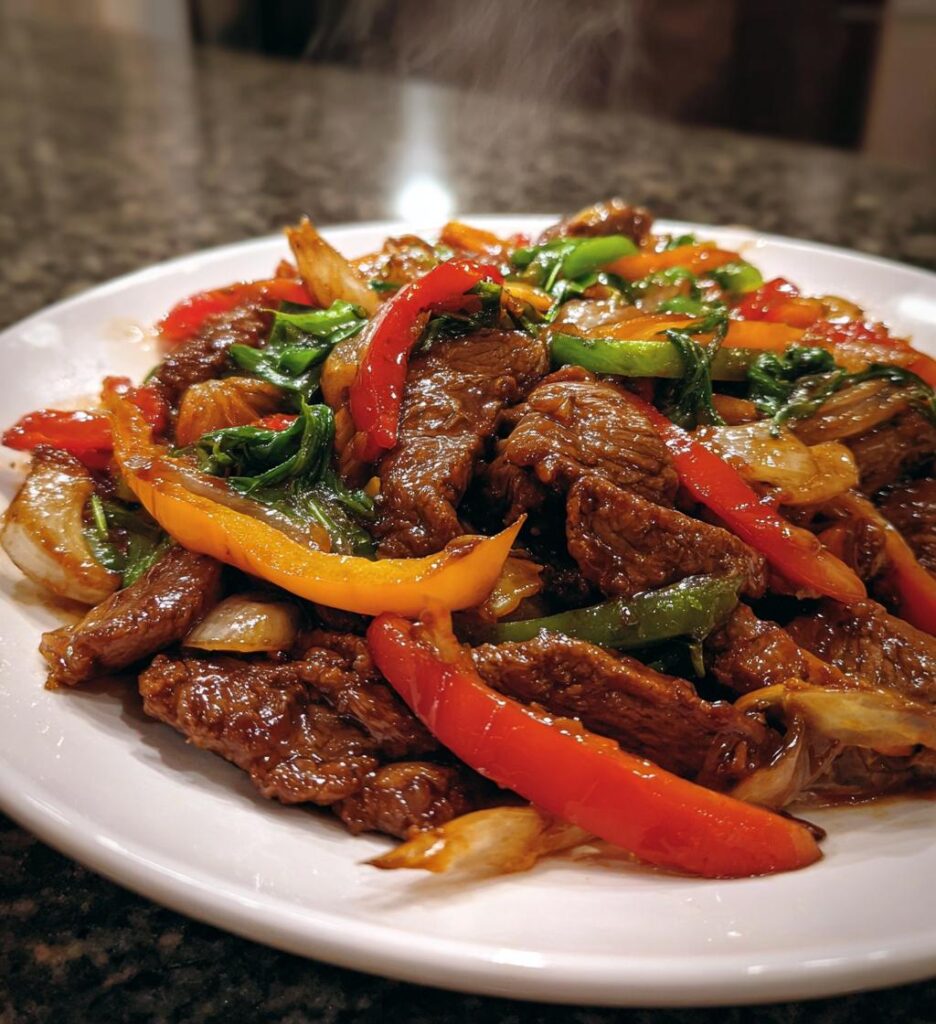 Wołowina stir-fry z papryką