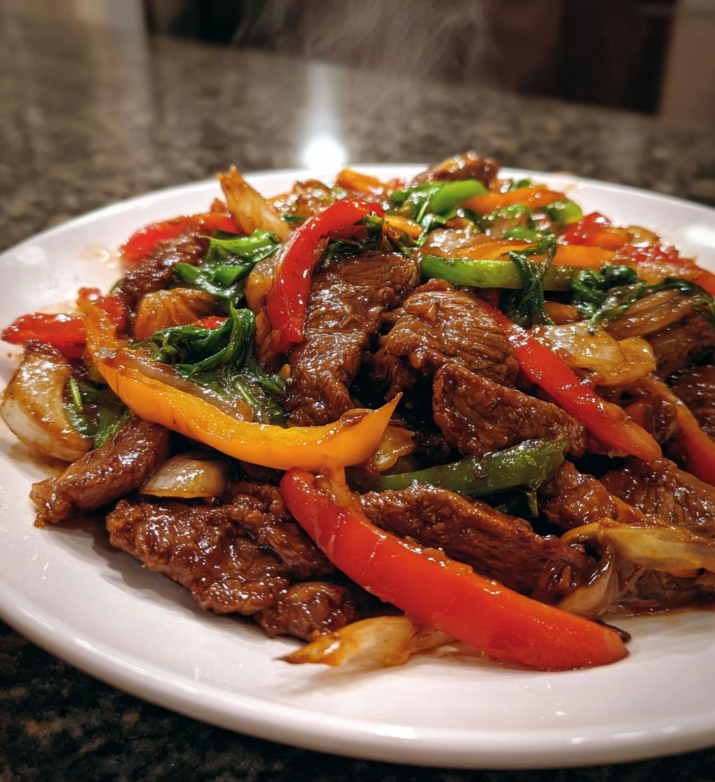Wołowina stir-fry z papryką