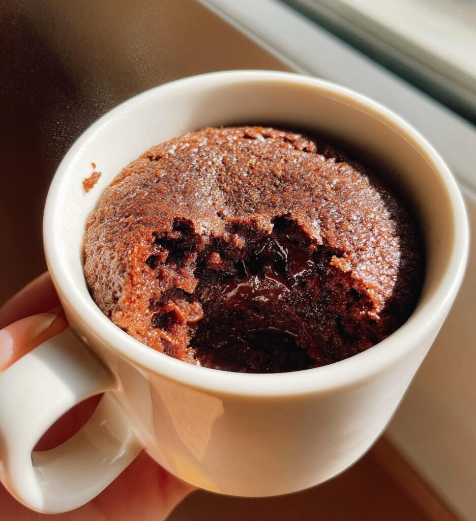 Łatwe czekoladowe ciasto z kubka (mug cake)