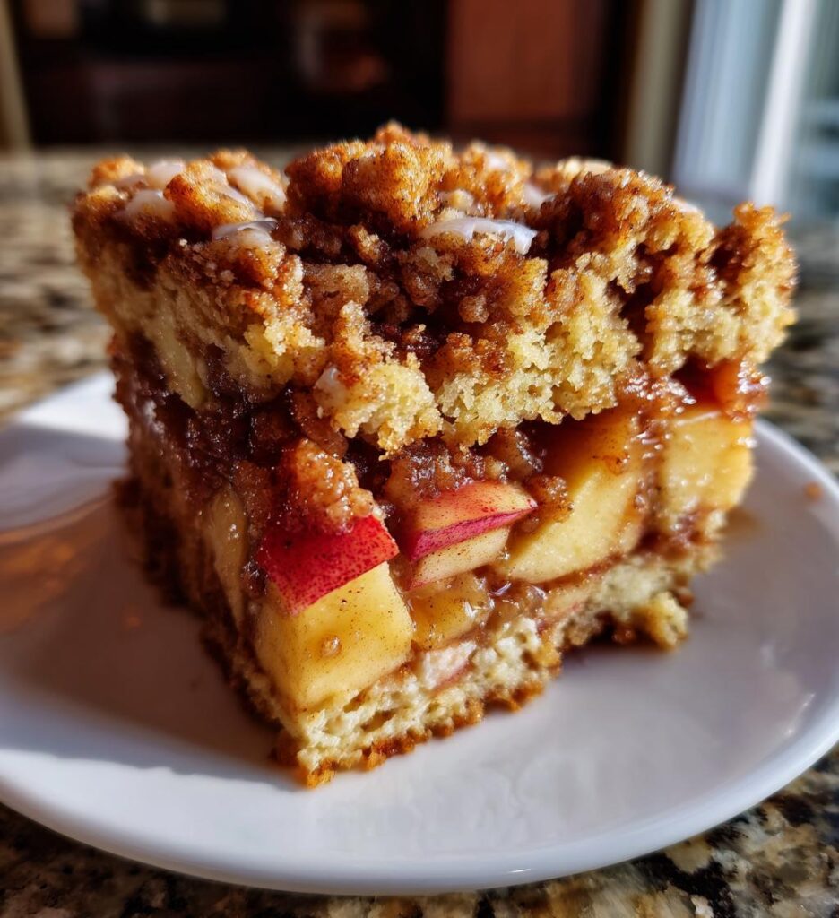 apple crumb cake with cinnamon apple