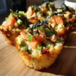 baked salmon sushi cups