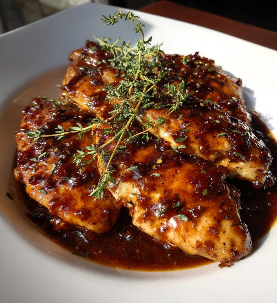 balsamic fig glazed chicken