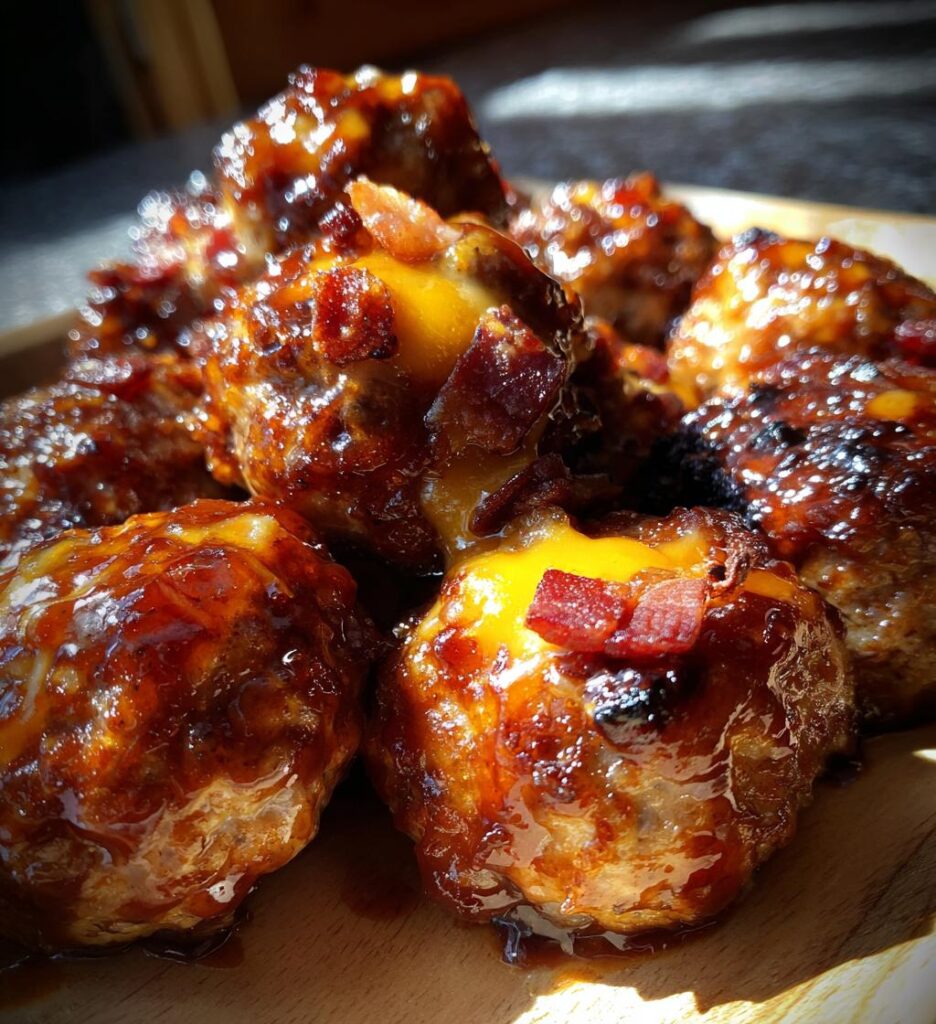 bourbon bbq bacon cheeseburger meatballs