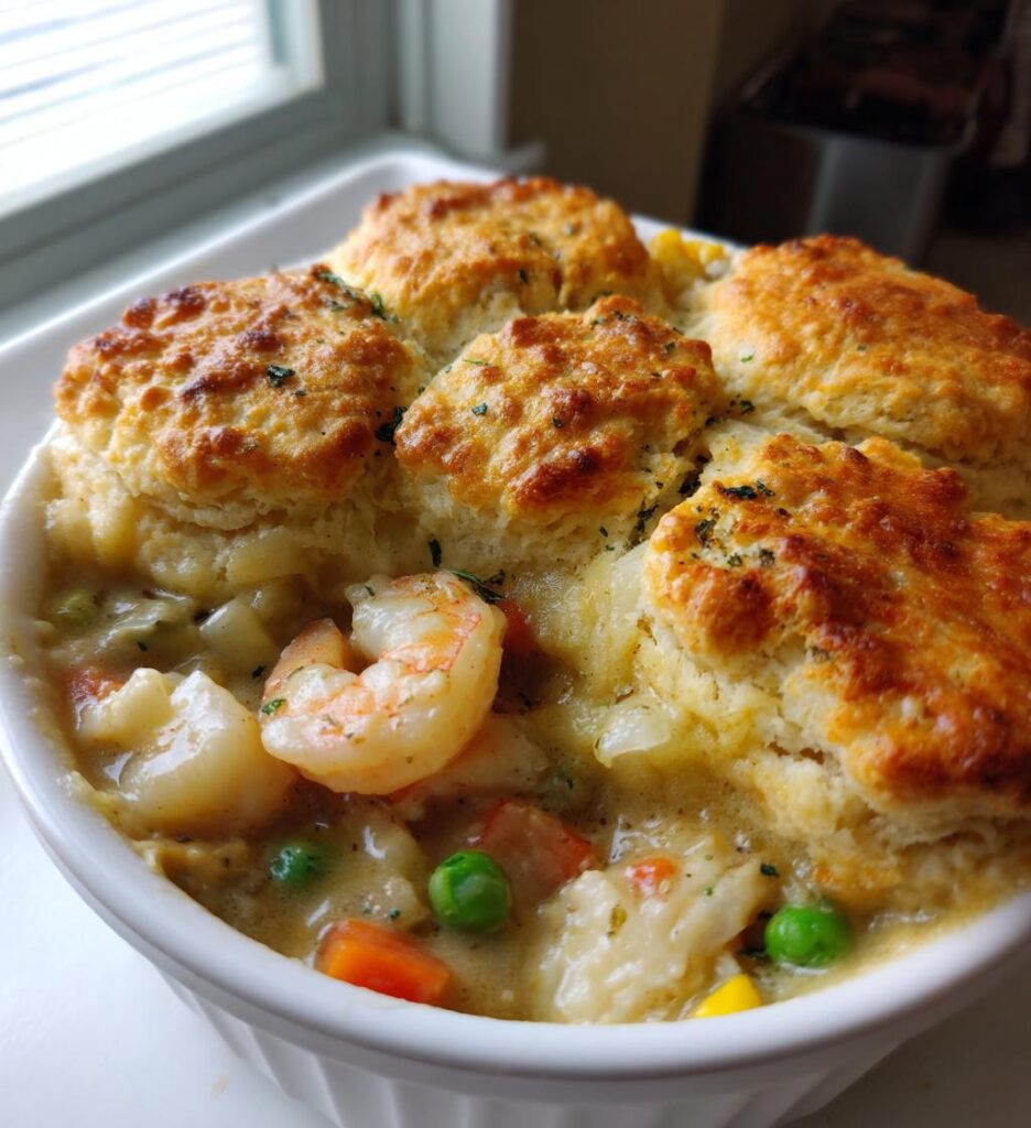 cheddar bay biscuit seafood pot pie