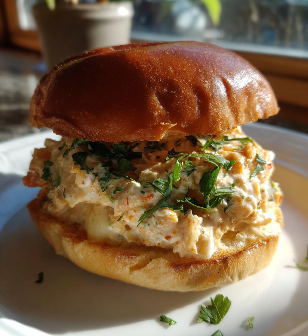 chicken alfredo sloppy joes