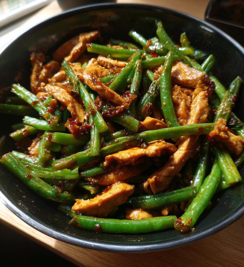 chicken and green bean stir fry