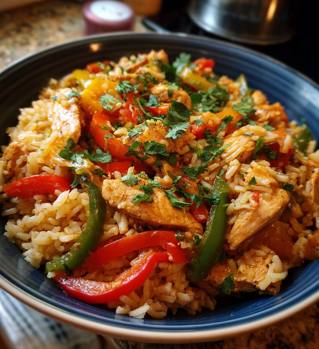 chicken fajita rice bowls
