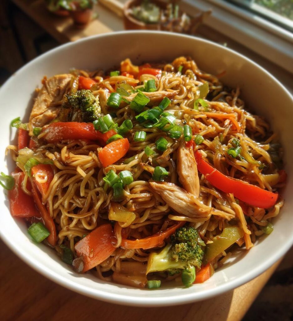 chicken ramen stir fry