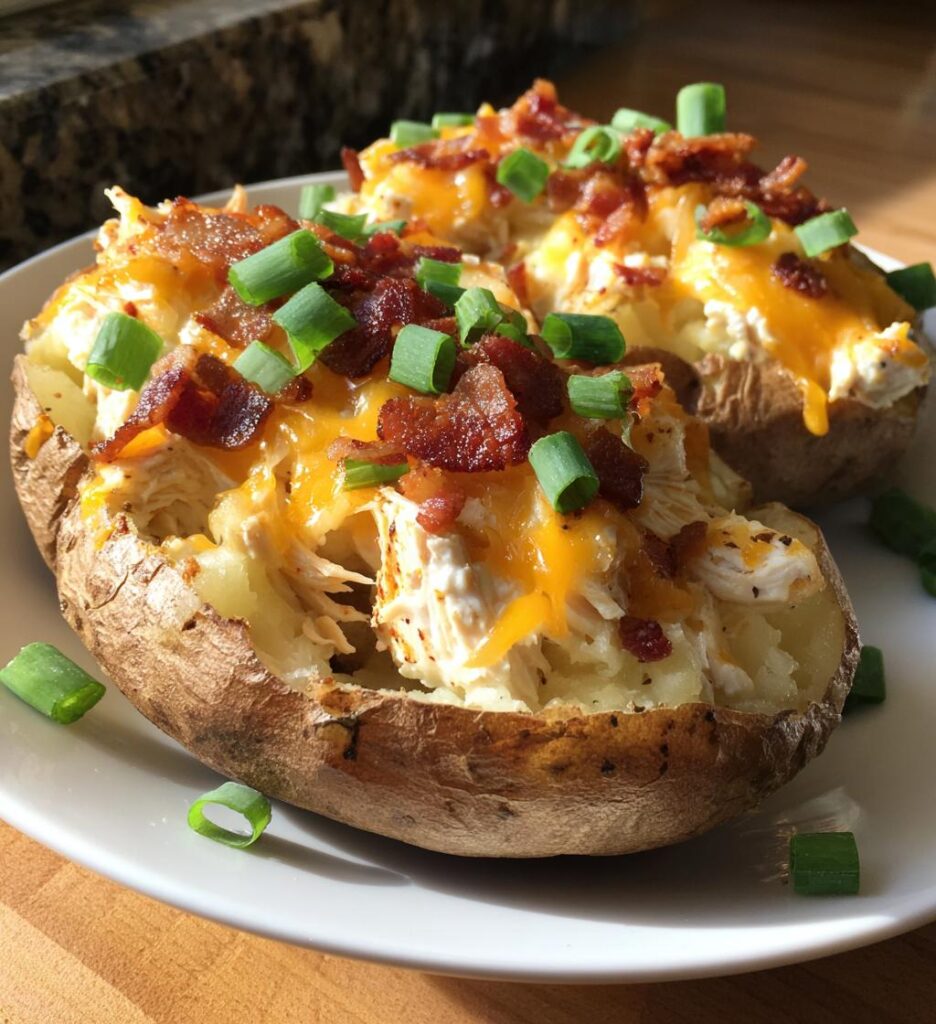 crack chicken stuffed baked potatoes