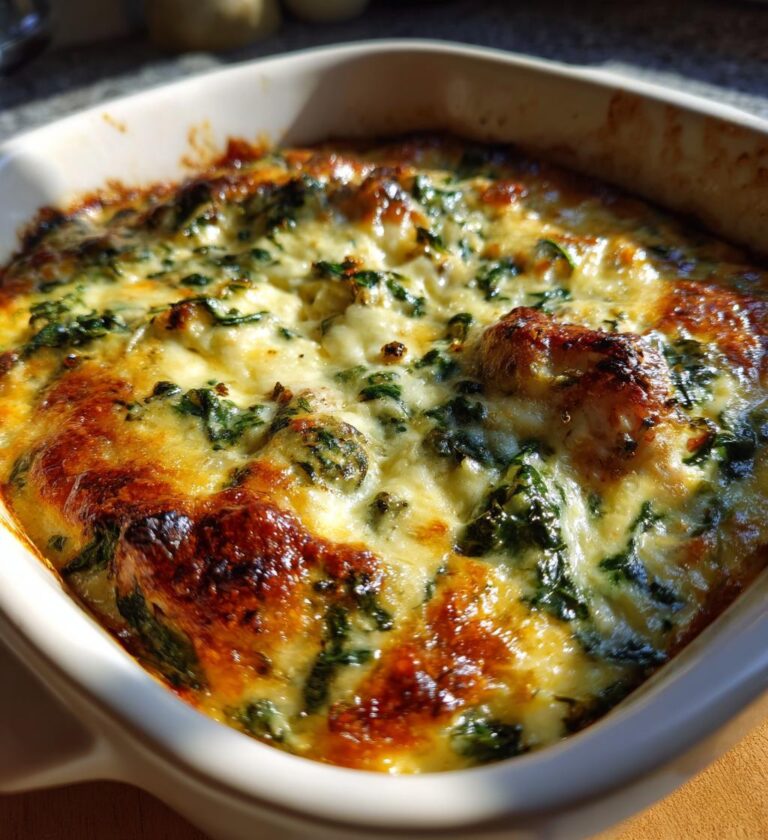 creamy chicken and spinach casserole