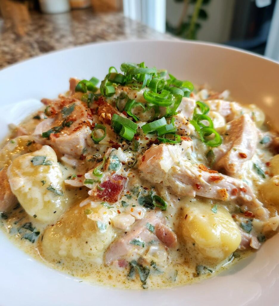 creamy crack chicken gnocchi