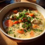 creamy italian ground chicken soup
