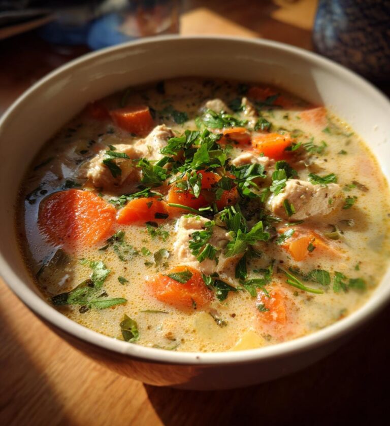 creamy italian ground chicken soup