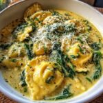 creamy tuscan ravioli soup