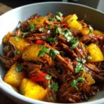 crockpot chipotle pineapple pot roast bowl