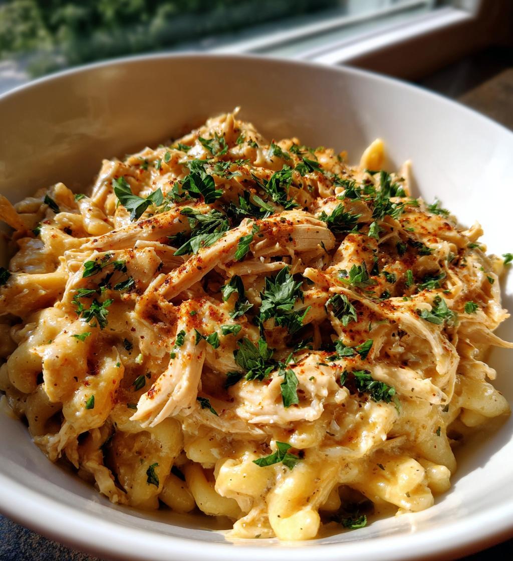 crockpot garlic parmesan chicken pasta