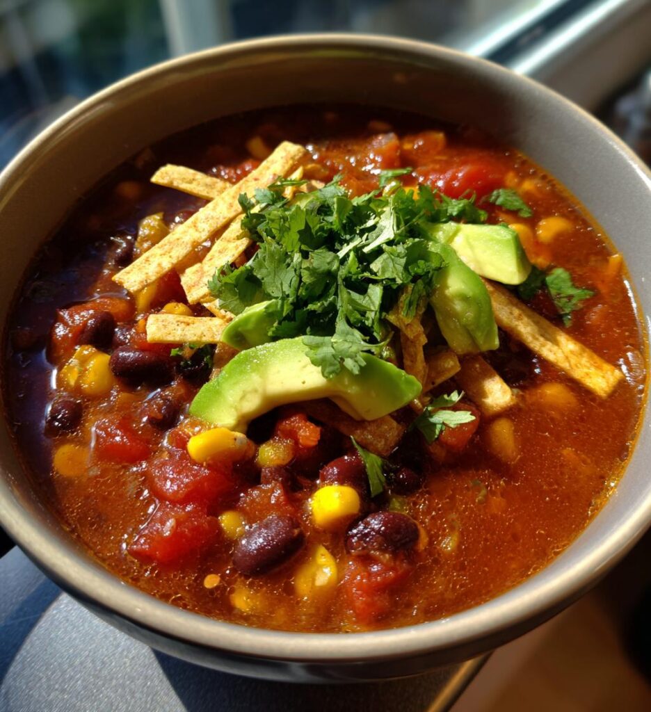 crockpot vegetarian tortilla soup