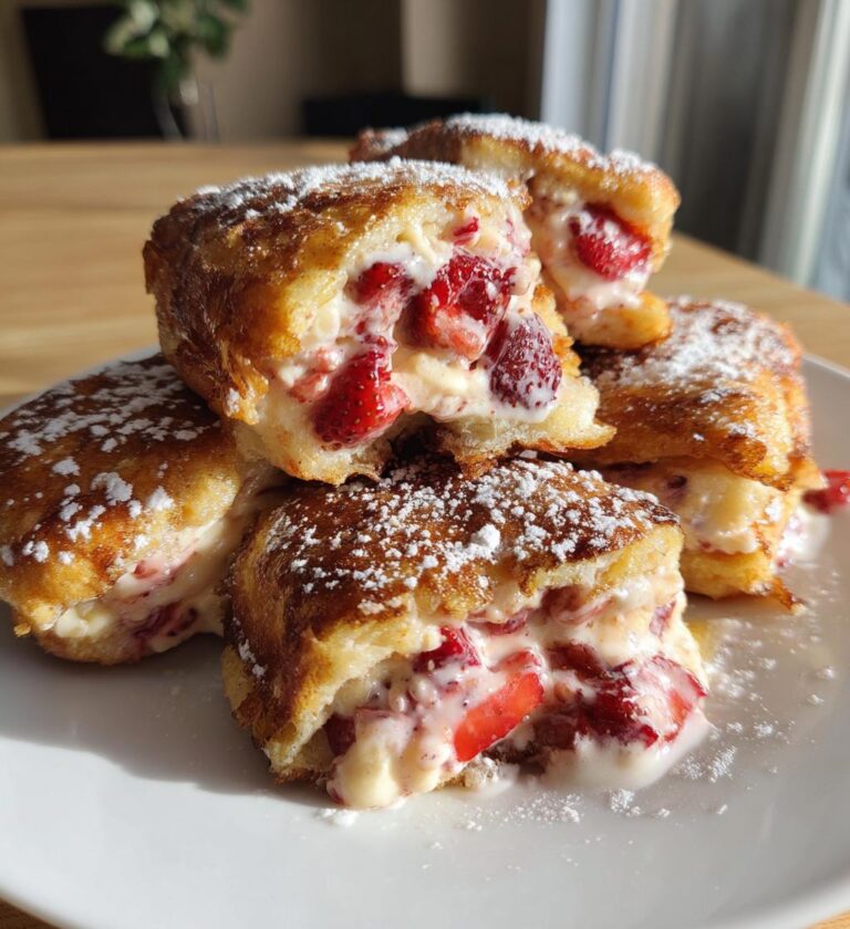 fried strawberry cheesecake sandwiches