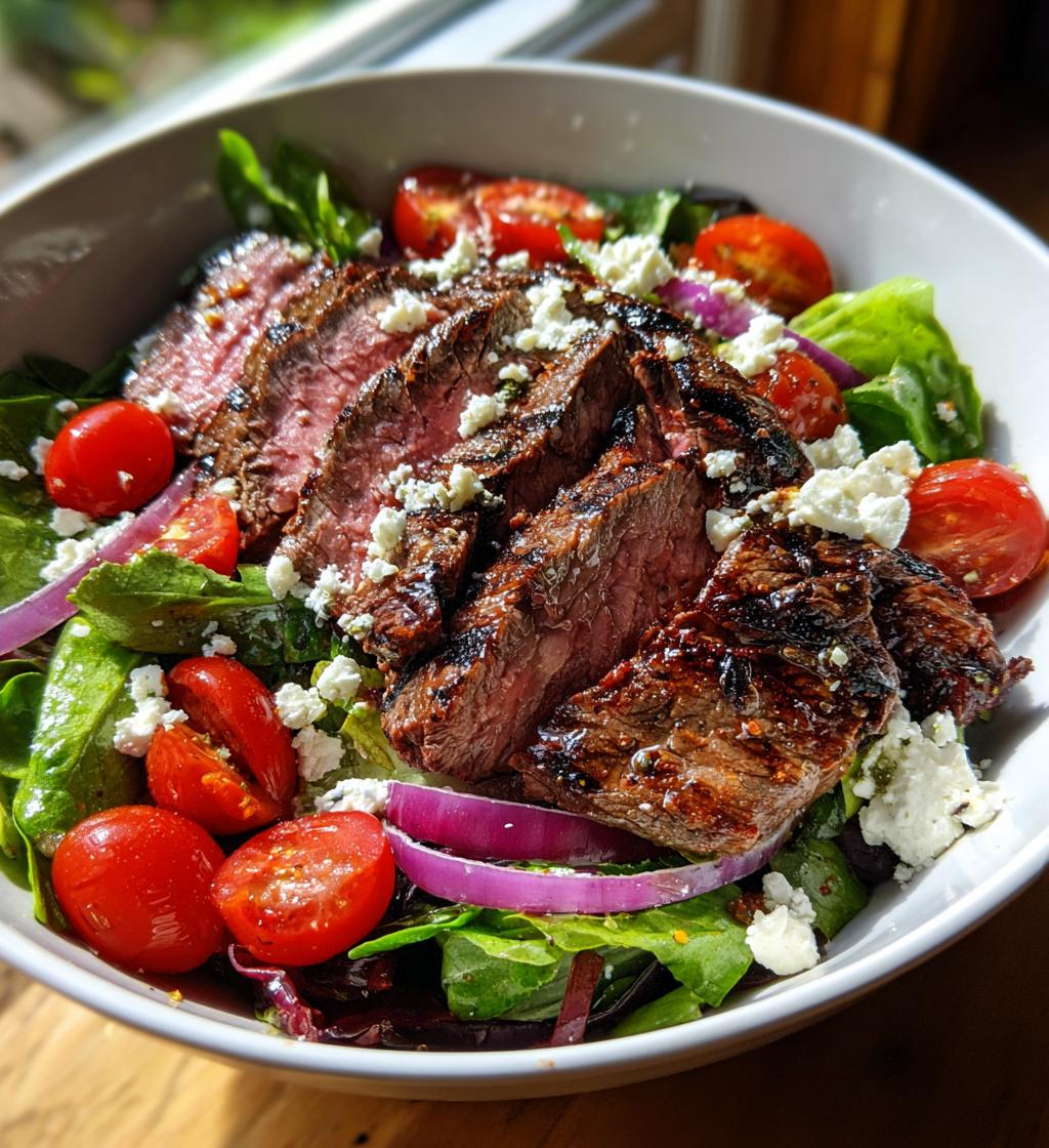 grilled balsamic steak salad