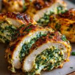 herbed ricotta stuffed chicken rolls