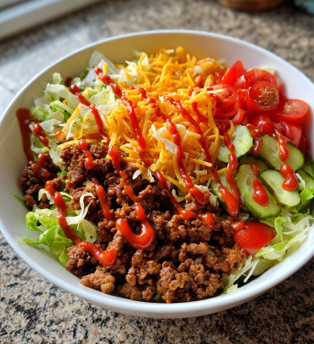 loaded burger bowl