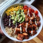macro friendly bbq ranch chicken bowl