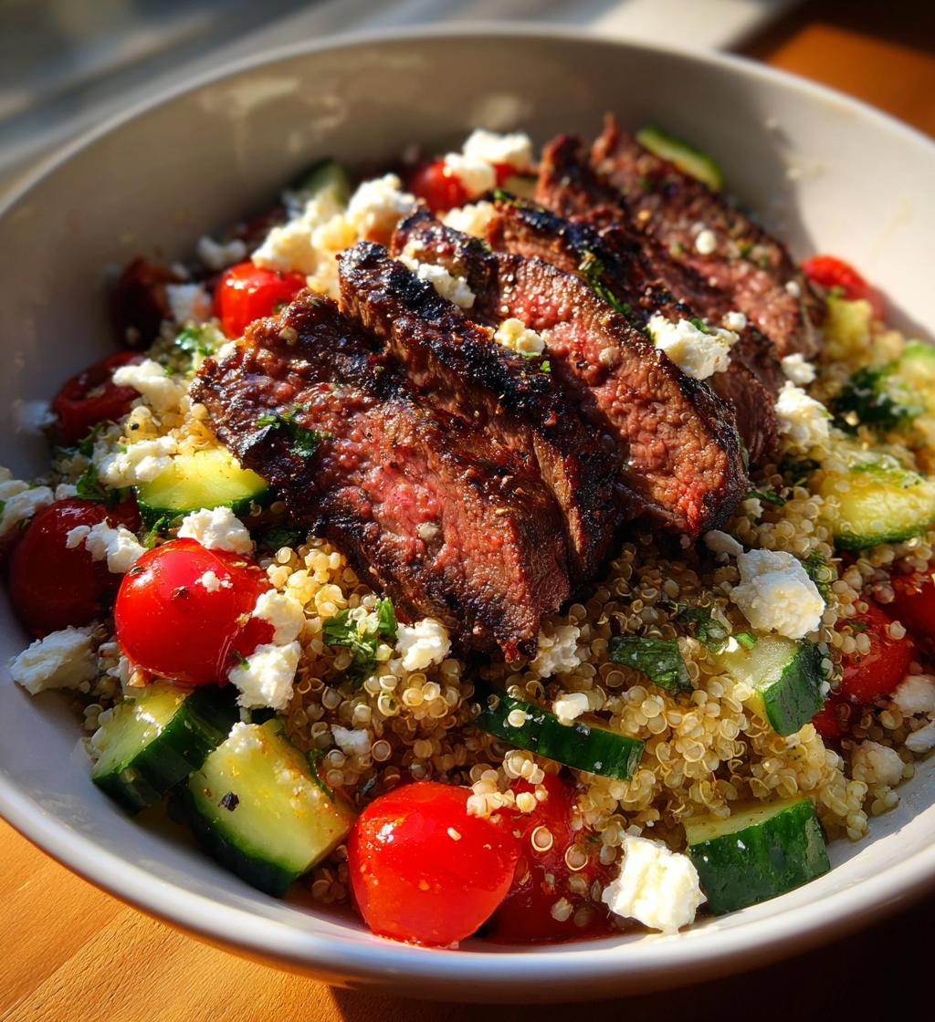 mediterranean steak bowls