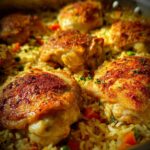 one pan chicken and rice bake