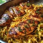 one pan chicken with buttered noodles