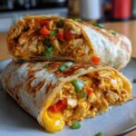 ooey gooey cheesy garlic chicken wraps