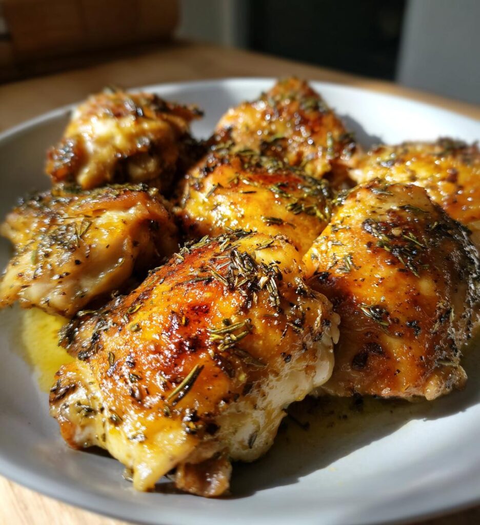 oven baked greek chicken thighs