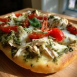 pesto chicken flatbread