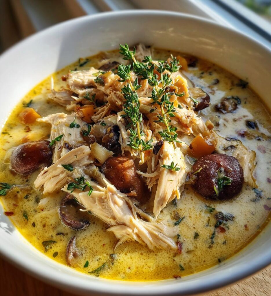 rotisserie chicken and mushroom soup