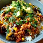 slow cooker chicken burrito bowls