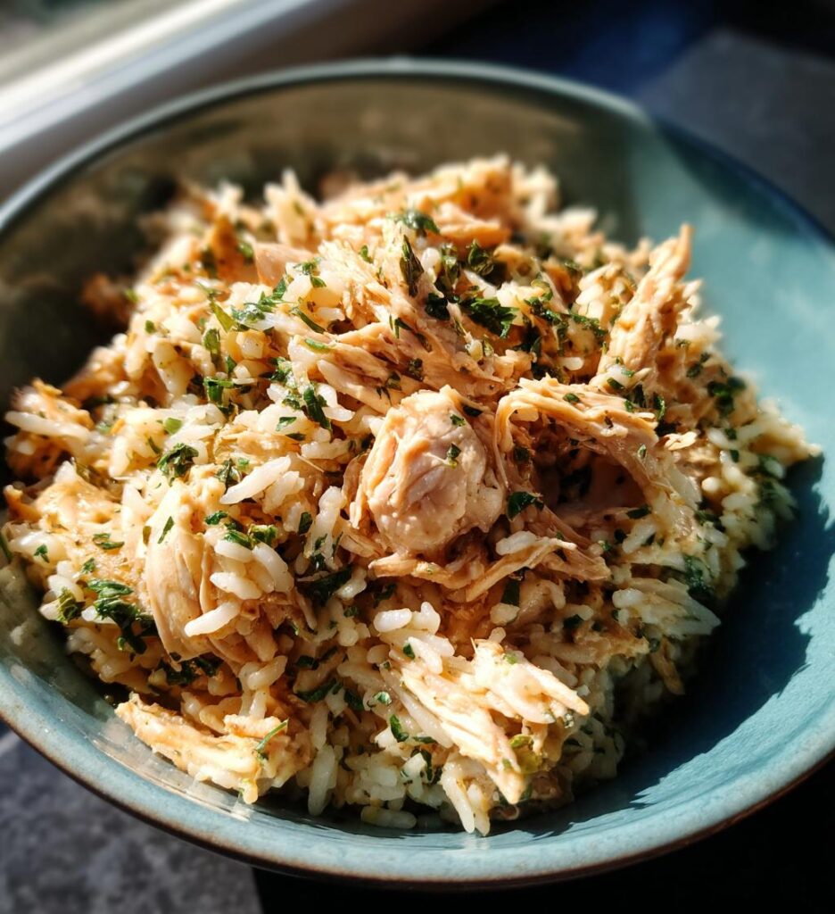 slow cooker lemon herb chicken and rice