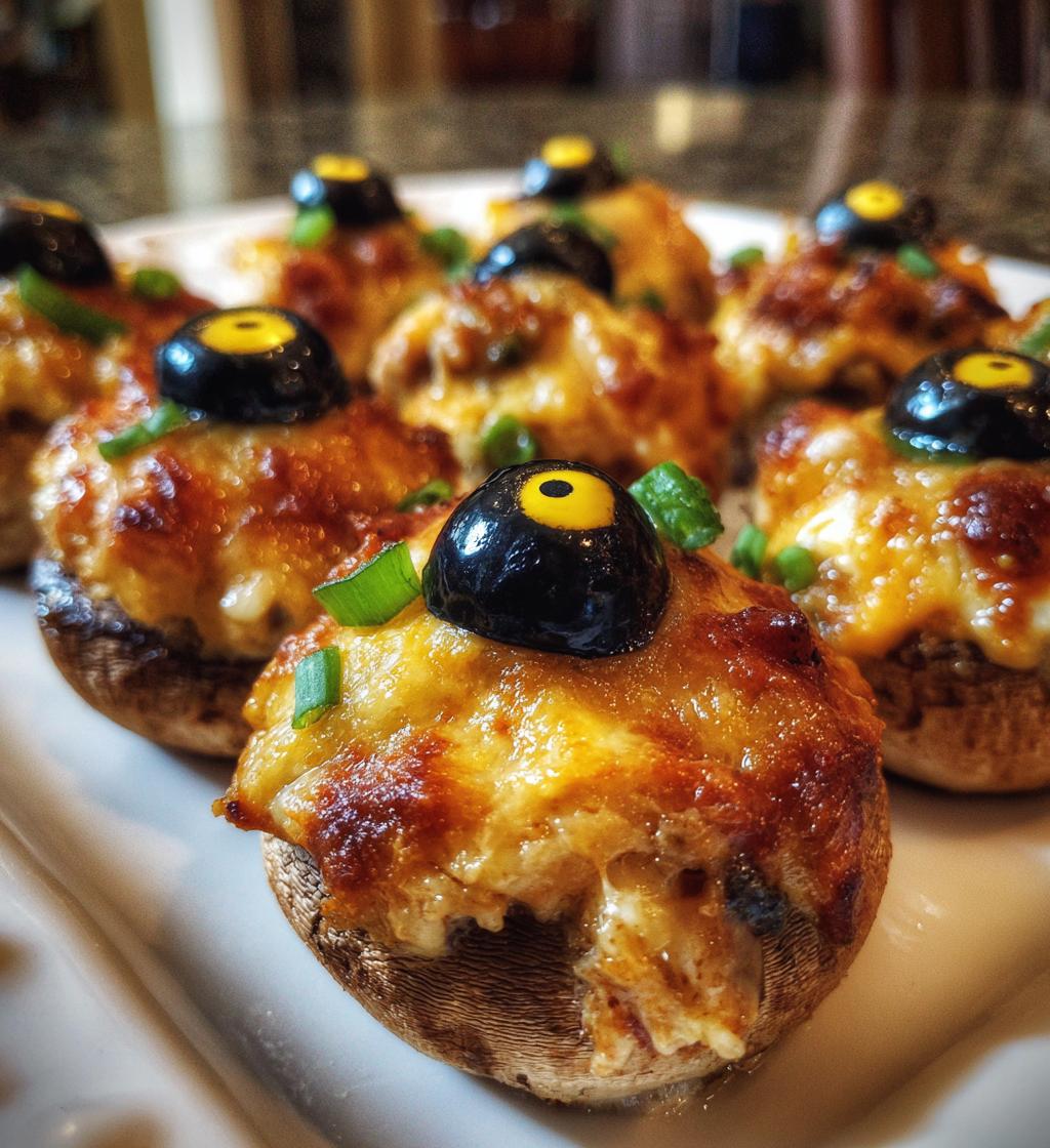 stuffed mushroom eyeballs