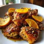 sweet and savory roasted orange chicken