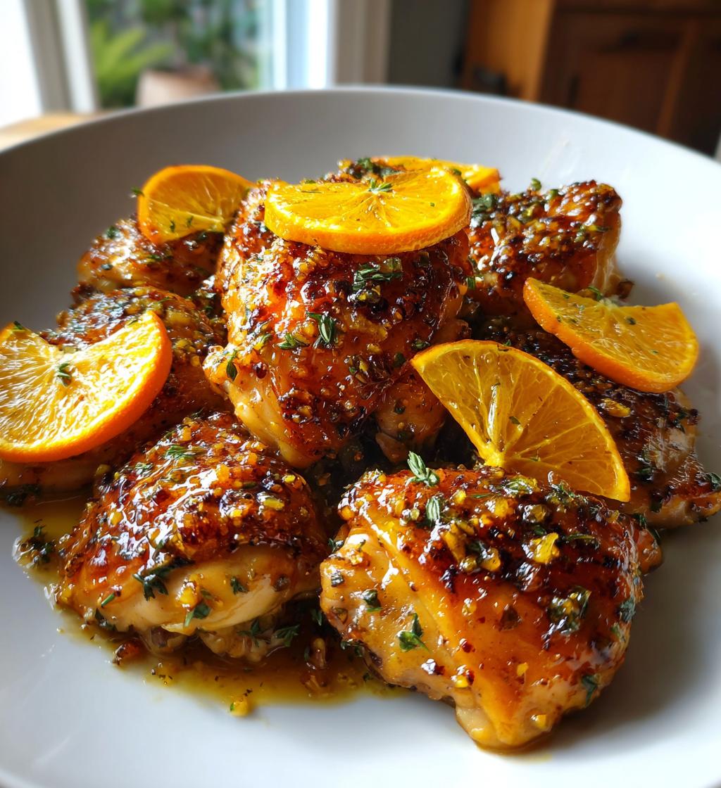 sweet and savory roasted orange chicken