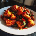 sweet chili chicken and brussels sprouts