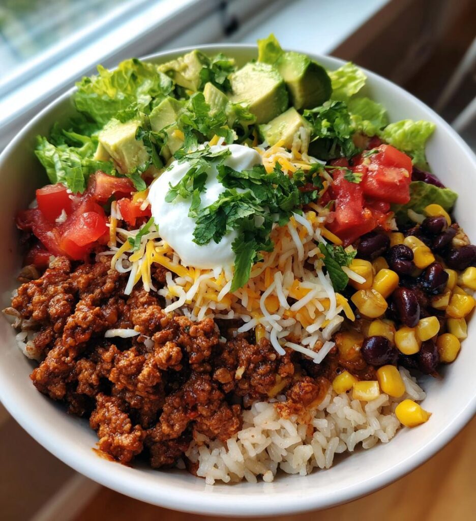taco rice bowl