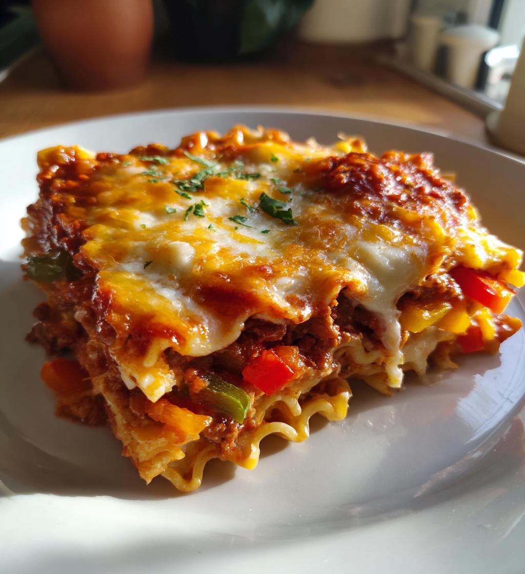 air fryer taco lasagna
