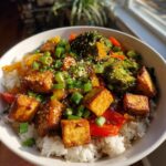 asian tofu rice bowls