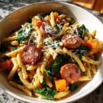 autumn sausage pasta squash