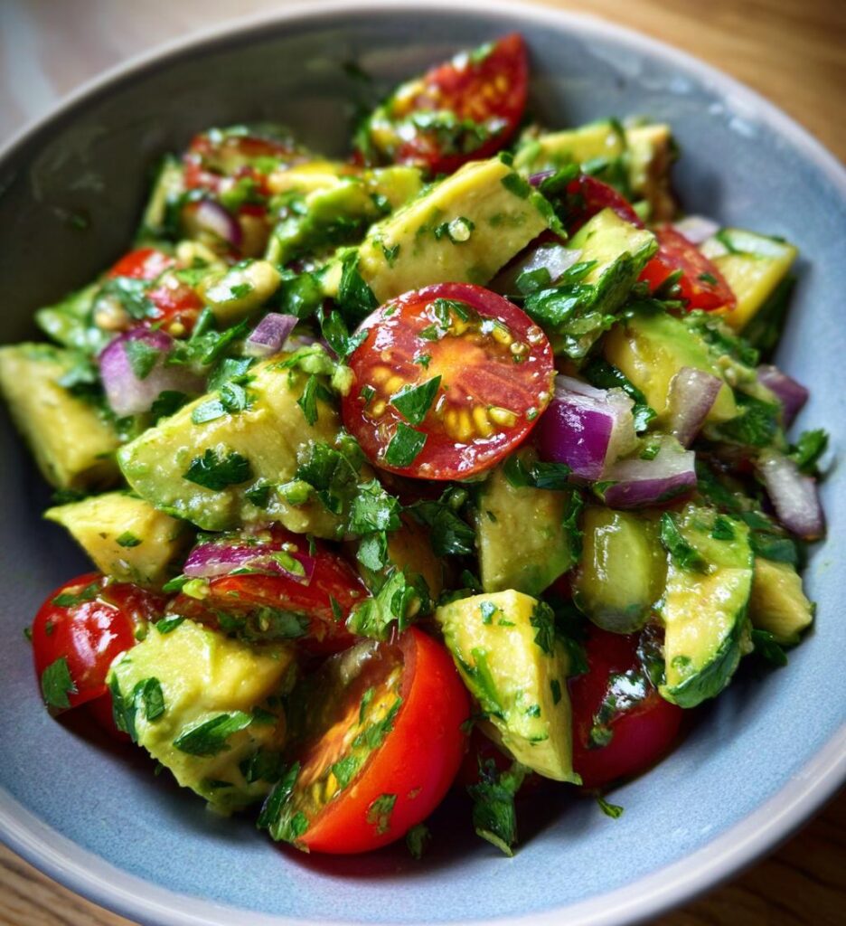 avocado salad with herbs