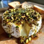 baked brie with honey garlic pistachios and thyme recipe