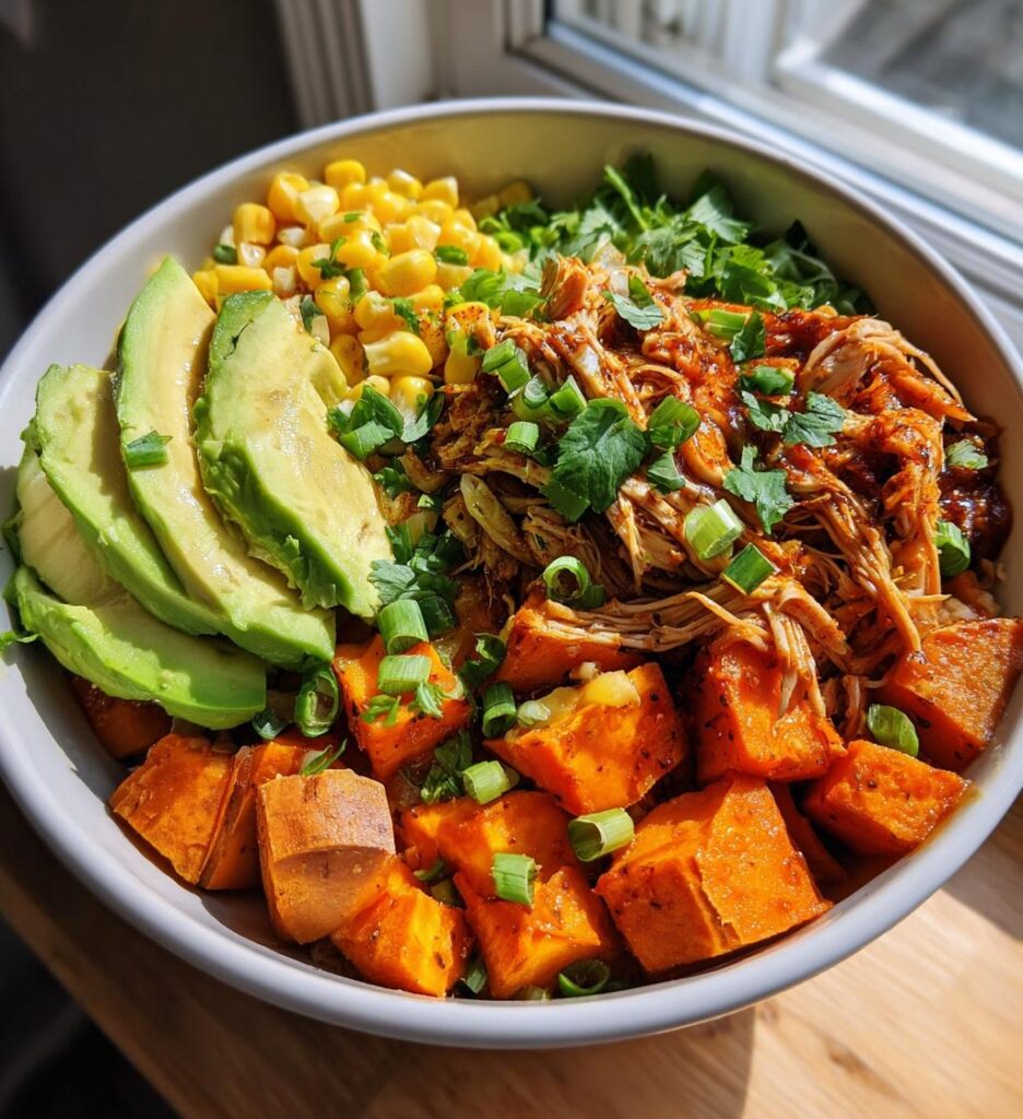 bbq chicken sweet potato bowls recipe